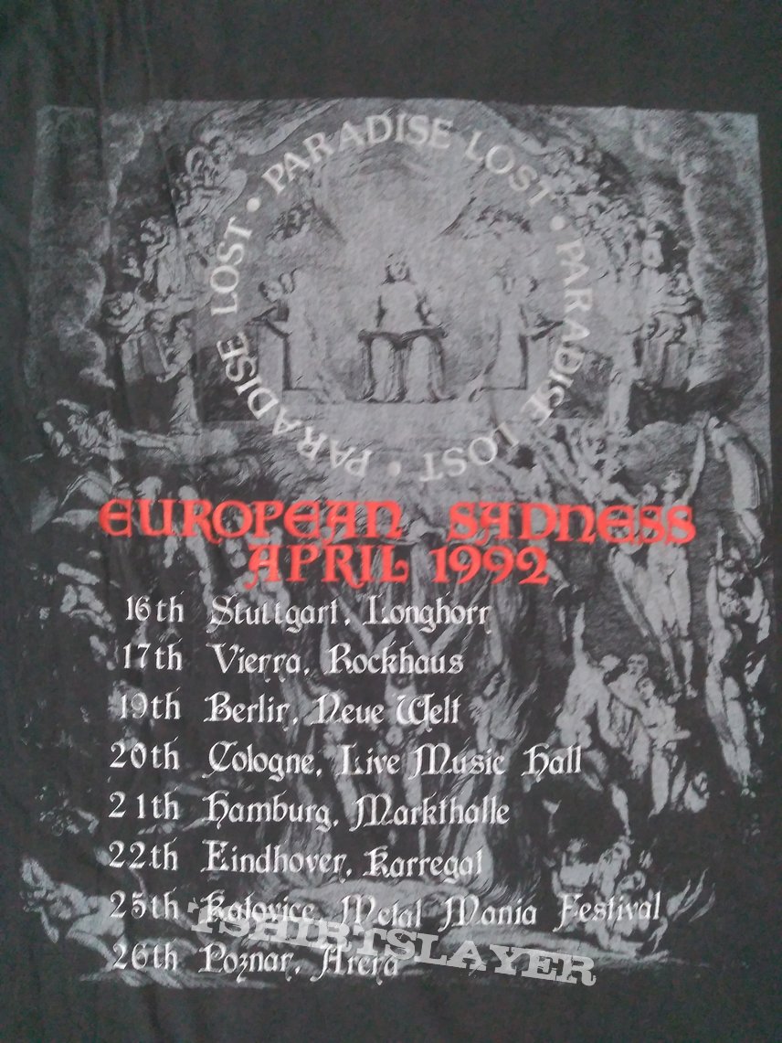 Paradise Lost Tour 1992 longsleeve