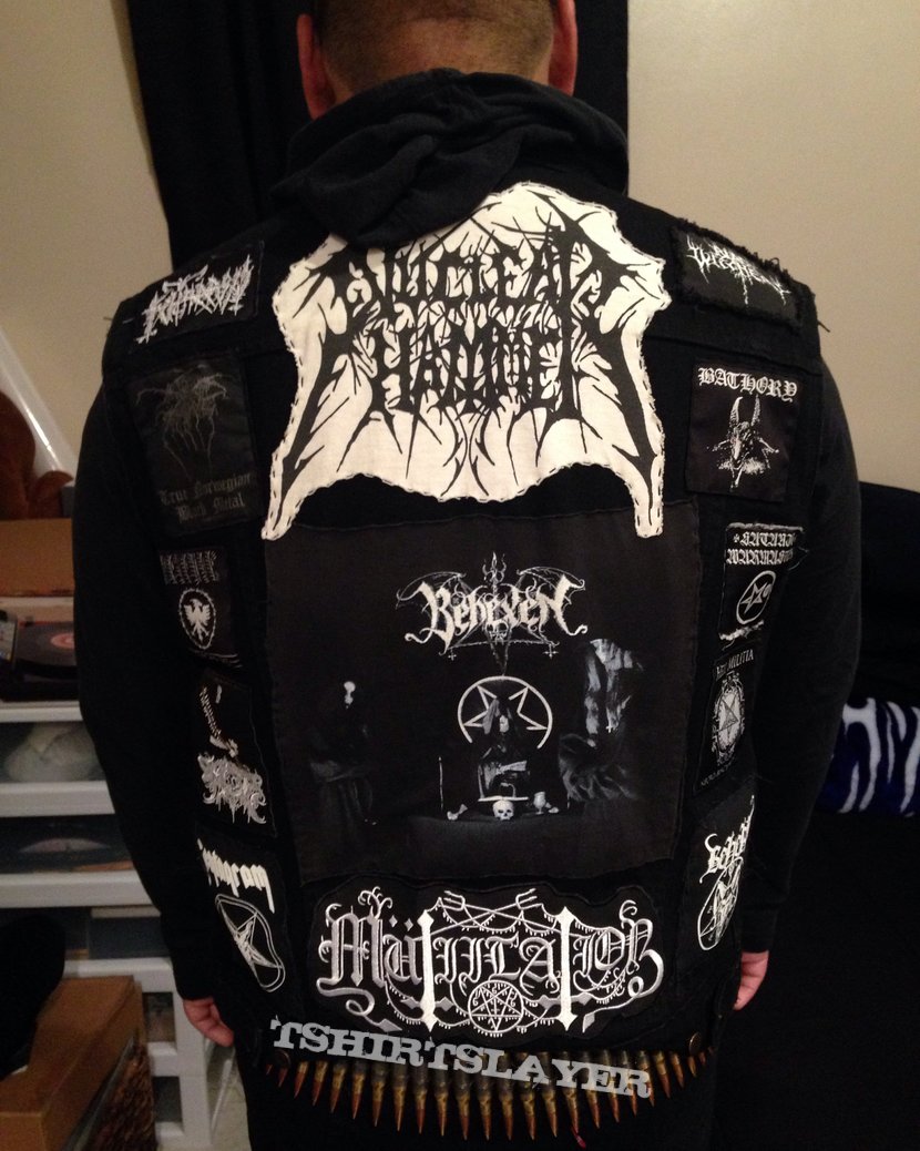 Katharsis Black Metal battle vest - and Pentagram | TShirtSlayer TShirt and  BattleJacket Gallery