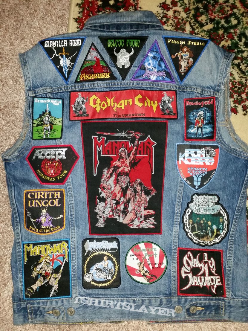Manowar Traditional Metal Vest, Back Complete