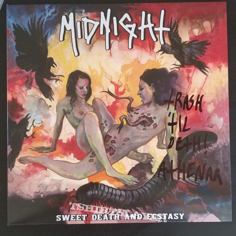 Midnight - Sweet Death And Ecstasy Autographed Vinyl by Athenar