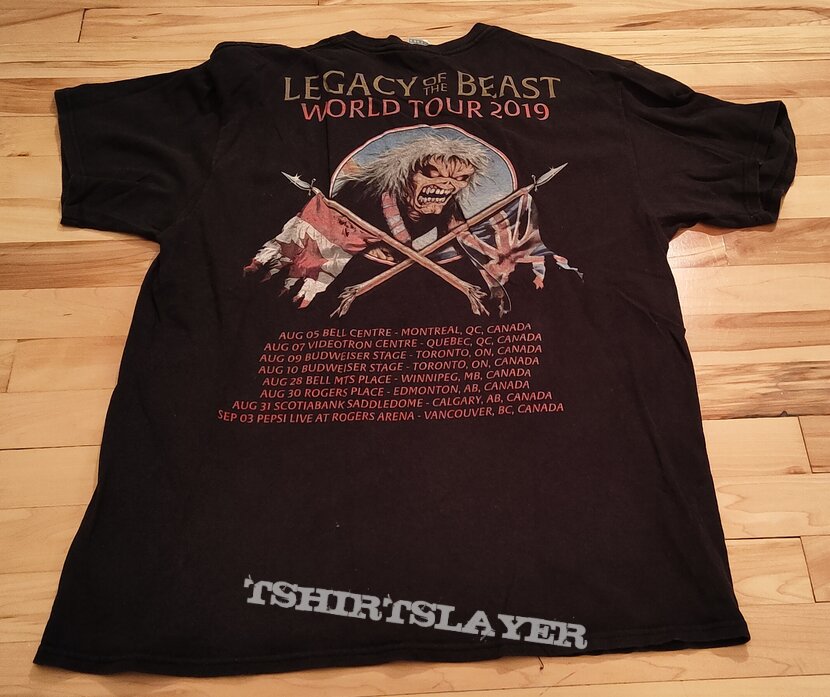 Iron Maiden - Legacy of the Beast  Canada Tour shirt 2019