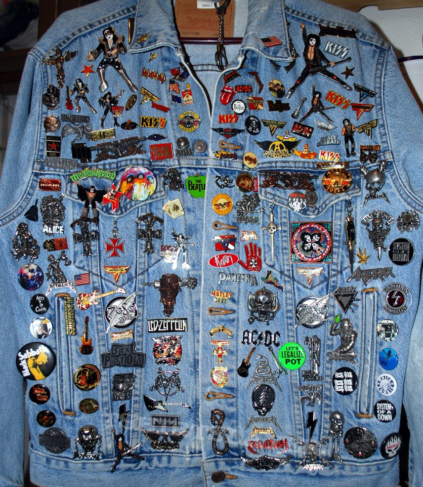 Battle Jacket - Levi Jacket with many rare pin badges-update Feb 2012