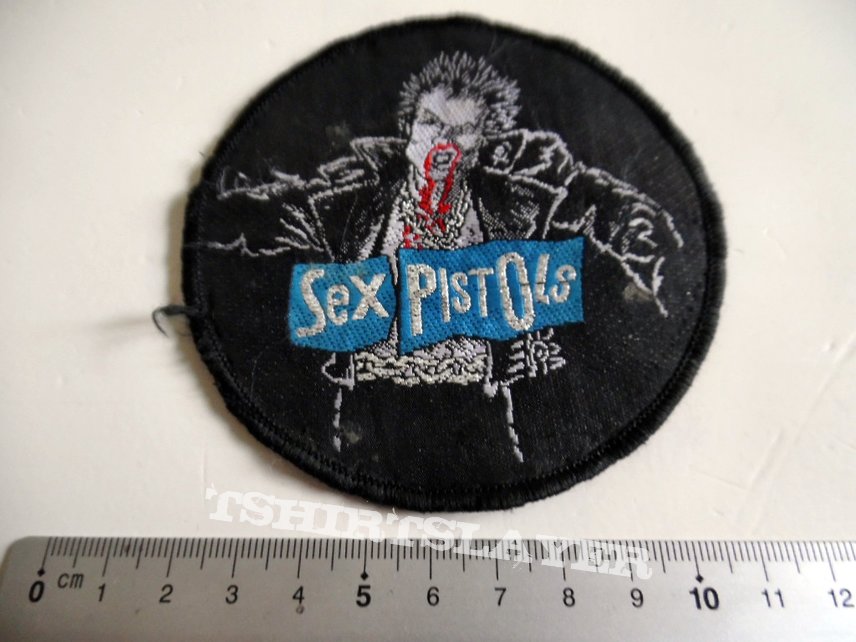   Sex pistols  patch used166 silver print