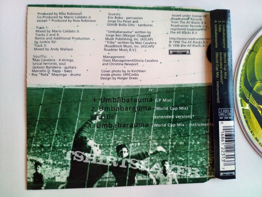Soulfly umbabarauma 1998 promo 4 track cd single official