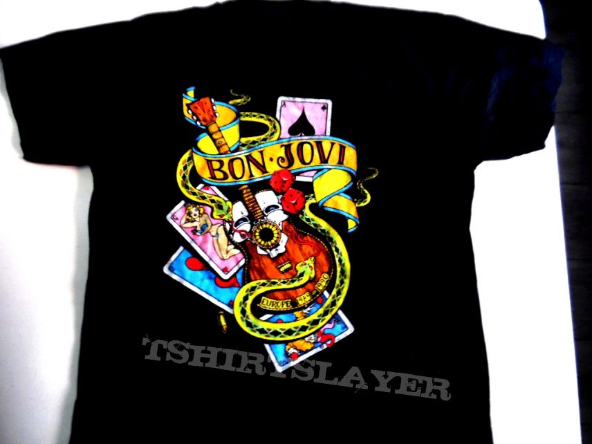 Bon Jovi vintage t shirt withbackprint maat xl  n8288