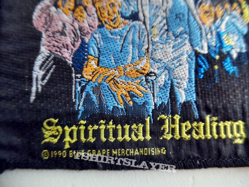 Death 1990 vintage spiritual healing patch used275  size 9.5 x 11 cm