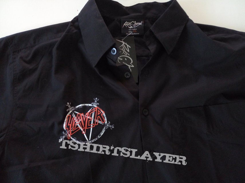 Slayer hemd/blouse/shirt  new with backprint size  L en Xl