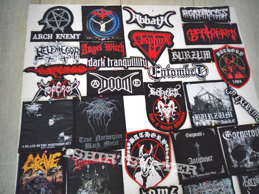 Various some rock/ black / death metal patches | TShirtSlayer TShirt ...