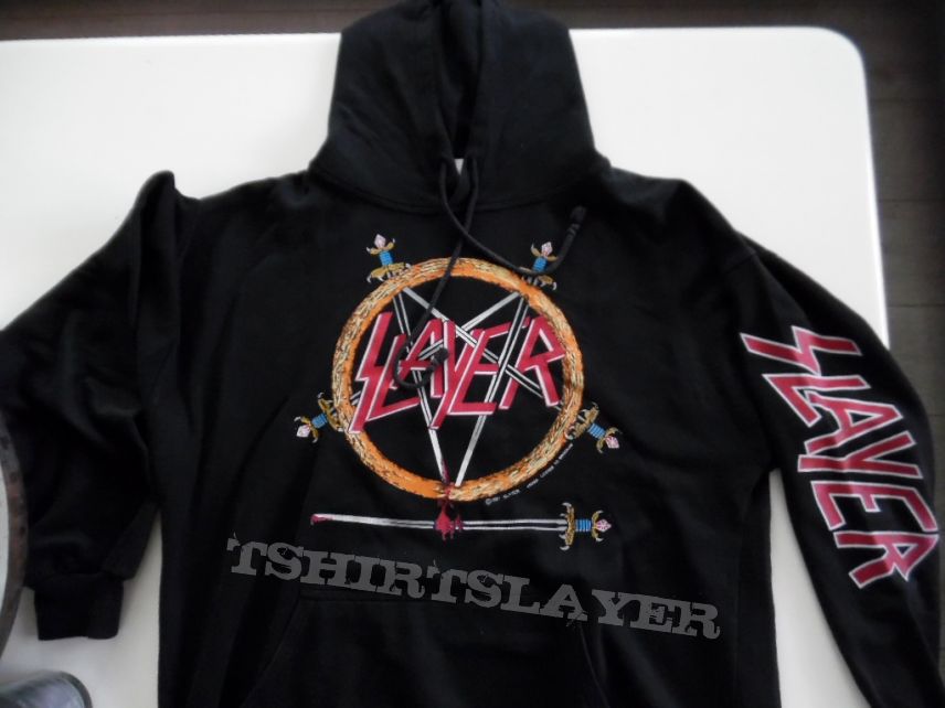 SLAYER xl hooded sweater hell awaits 1991 original brockum very good condition