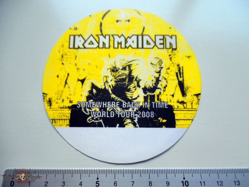 Iron maiden original unused backstage pass world tour 2008