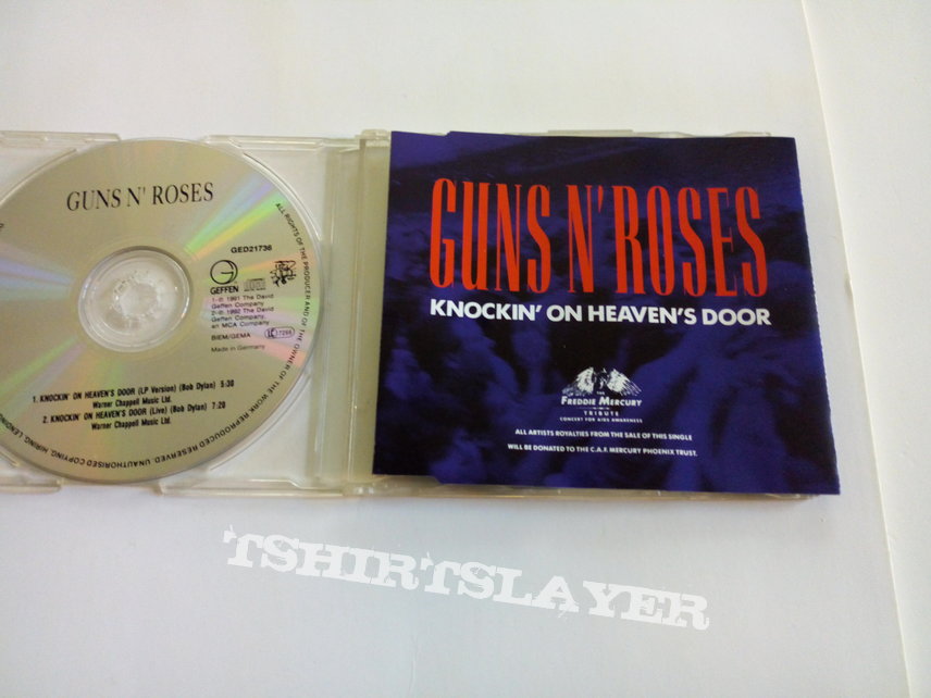 guns n&#039; roses cd single knockin&#039; on heavens door 2 track