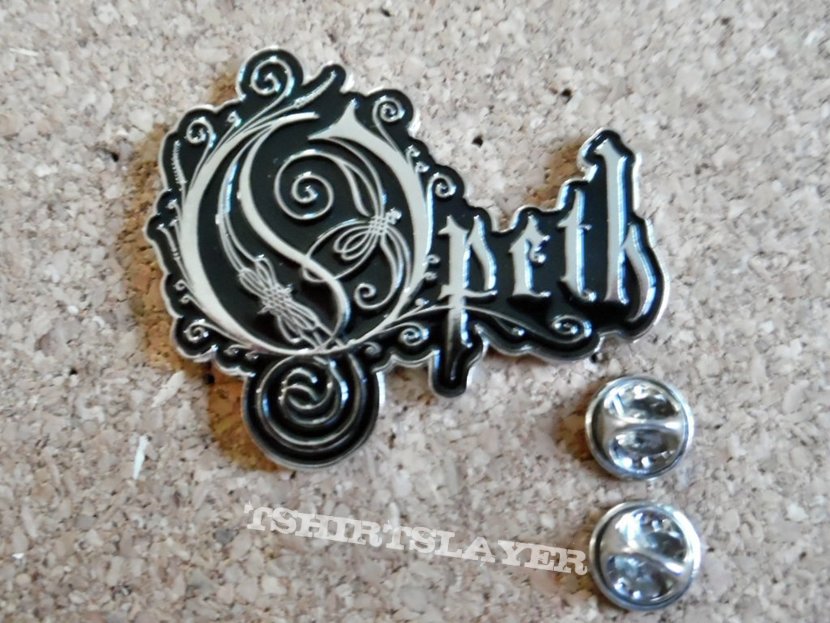 Opeth shaped pin/ badge new n1