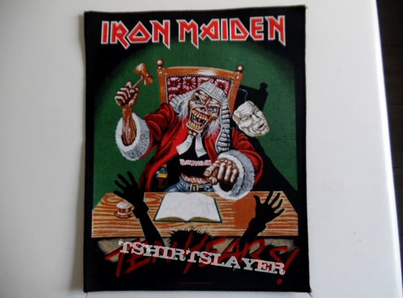IRON MAIDEN 1990  ten years vintage backpatch bp366 new patch