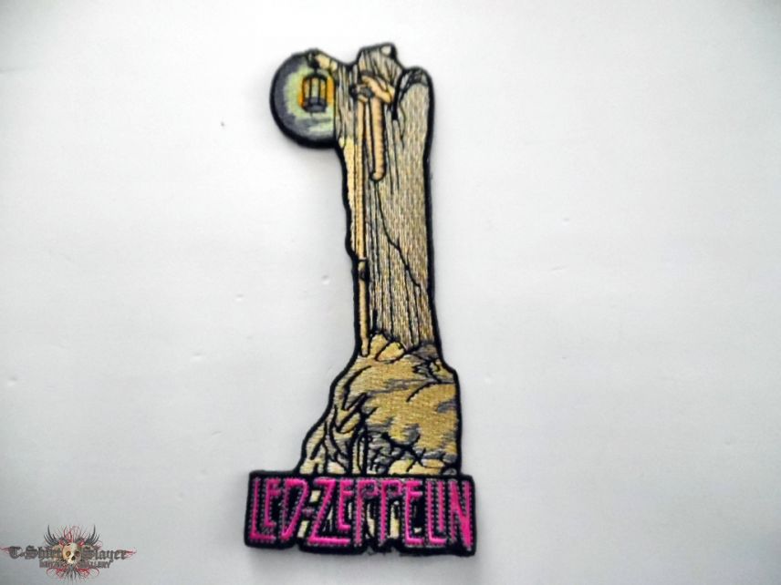 LED ZEPPELIN shaped patch 36 nieuw 5.5 x 13 cm 