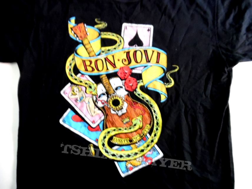 Bon Jovi vintage t shirt withbackprint maat xl  n8288