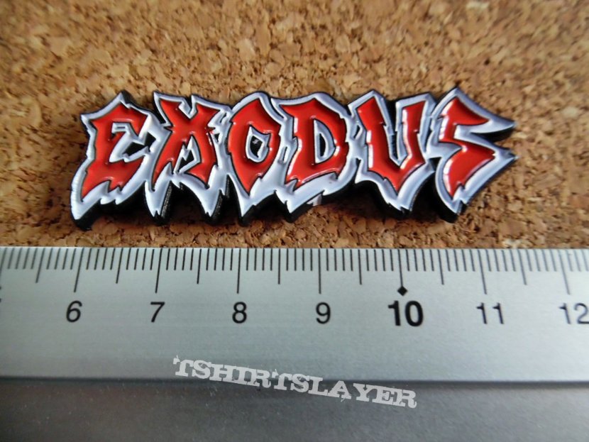 Exodus shaped pin/ badge new