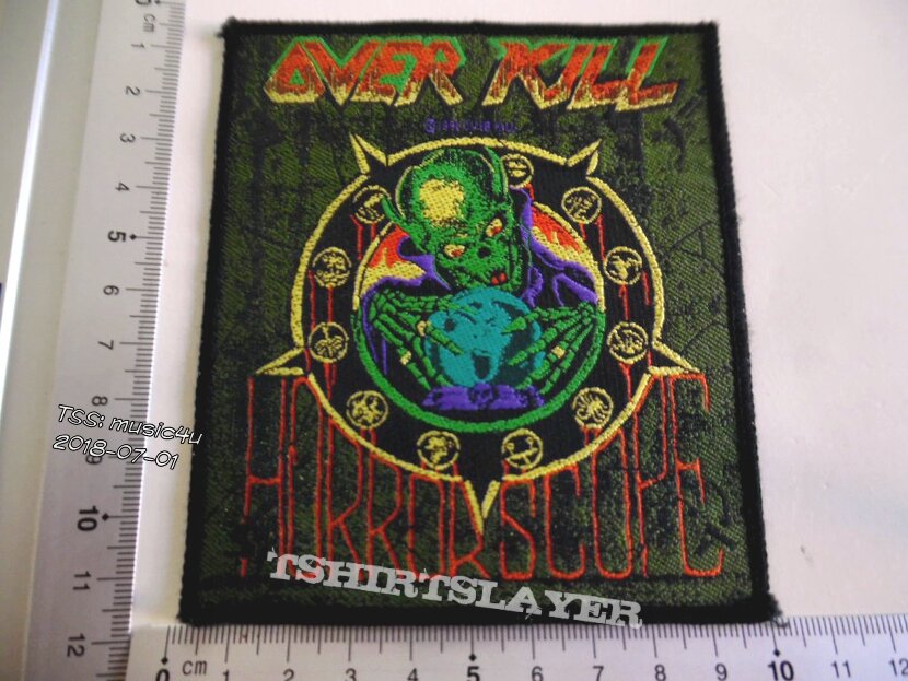 OVERKILL vintage patch horrorscope o57 1991  10 x 11 cm