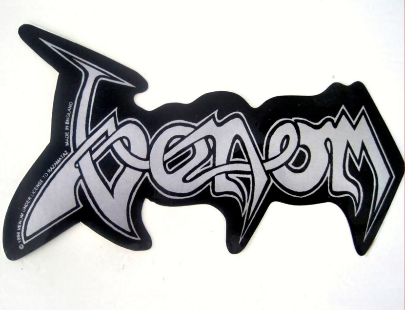 Venom big official 1996 sticker shaped 10 x 19 cm new s 1083