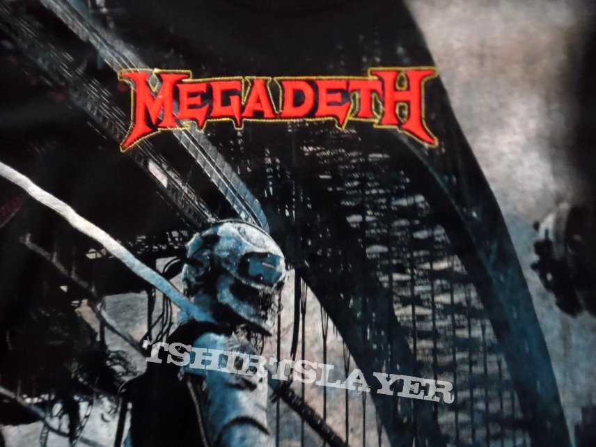 MEGADETH  new embroidered t shirt  size L backprint  