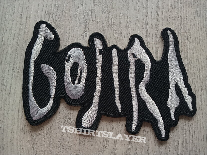 Gojira shaped logo patch g142
