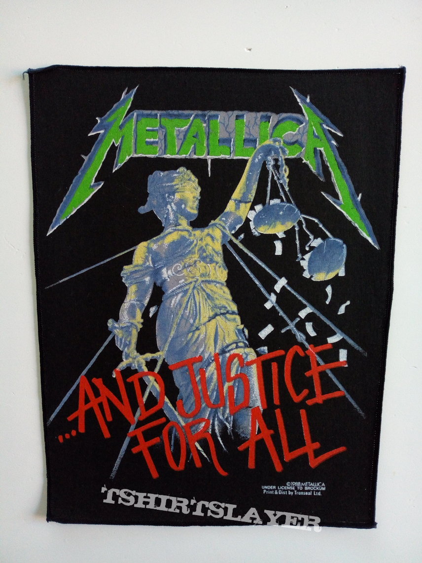 Metallica  1988 backpatch and justice for all bp703 --- 30 x 25 x 35 cm