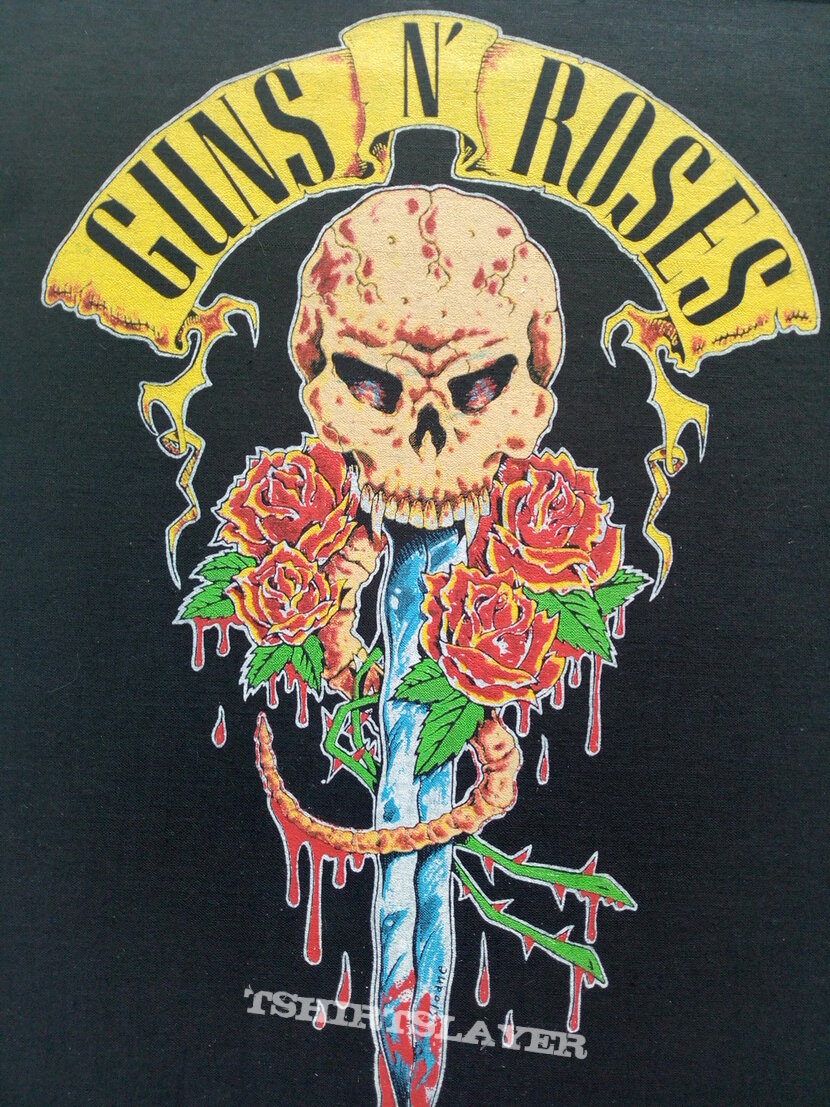 Guns N&#039; Roses official 1991 backpatch Skull and Dagger  