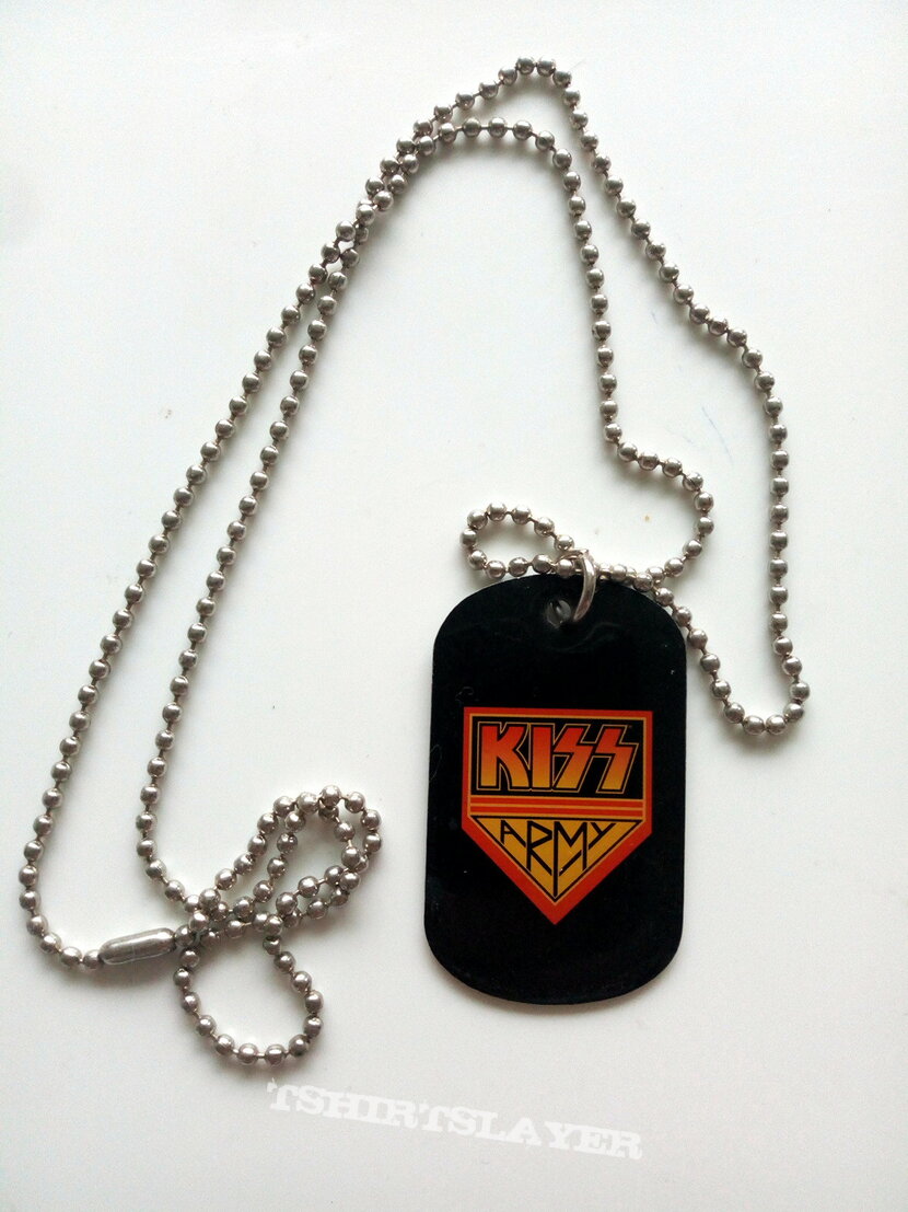 Kiss Army dog tag necklace