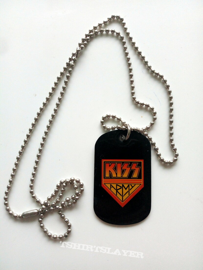 Kiss Army dog tag necklace