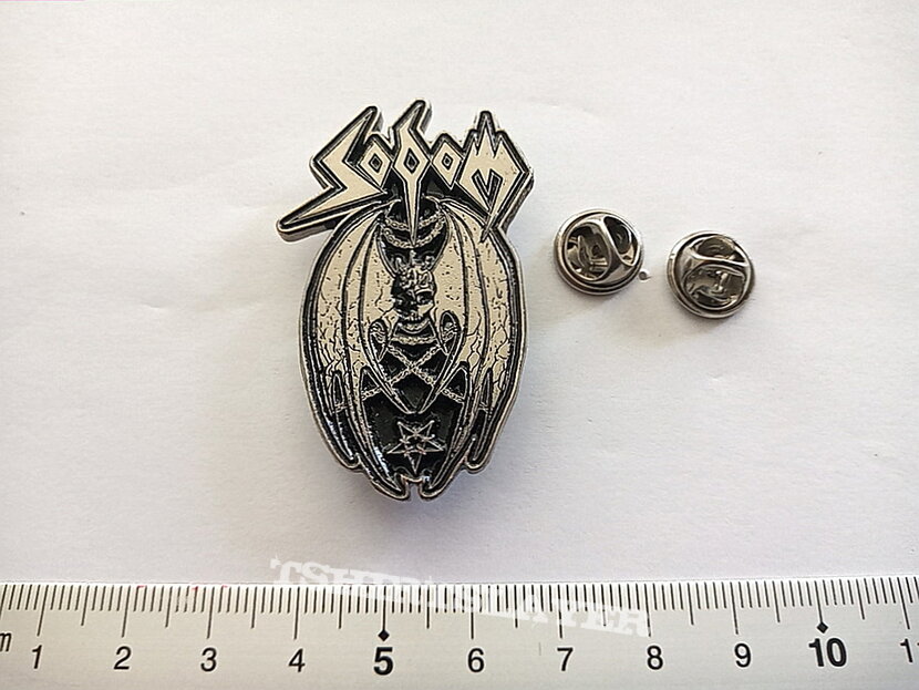 Sodom  shaped pin badge n3