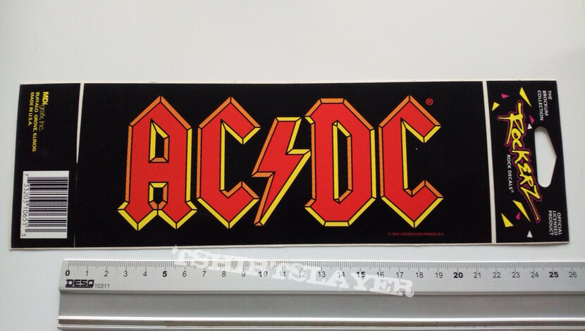  AC/DC official 1992 sticker 21.5 x 8.5 cm no8