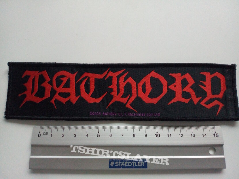Bathory official 2003 strip patch  b153-- 5x20 cm