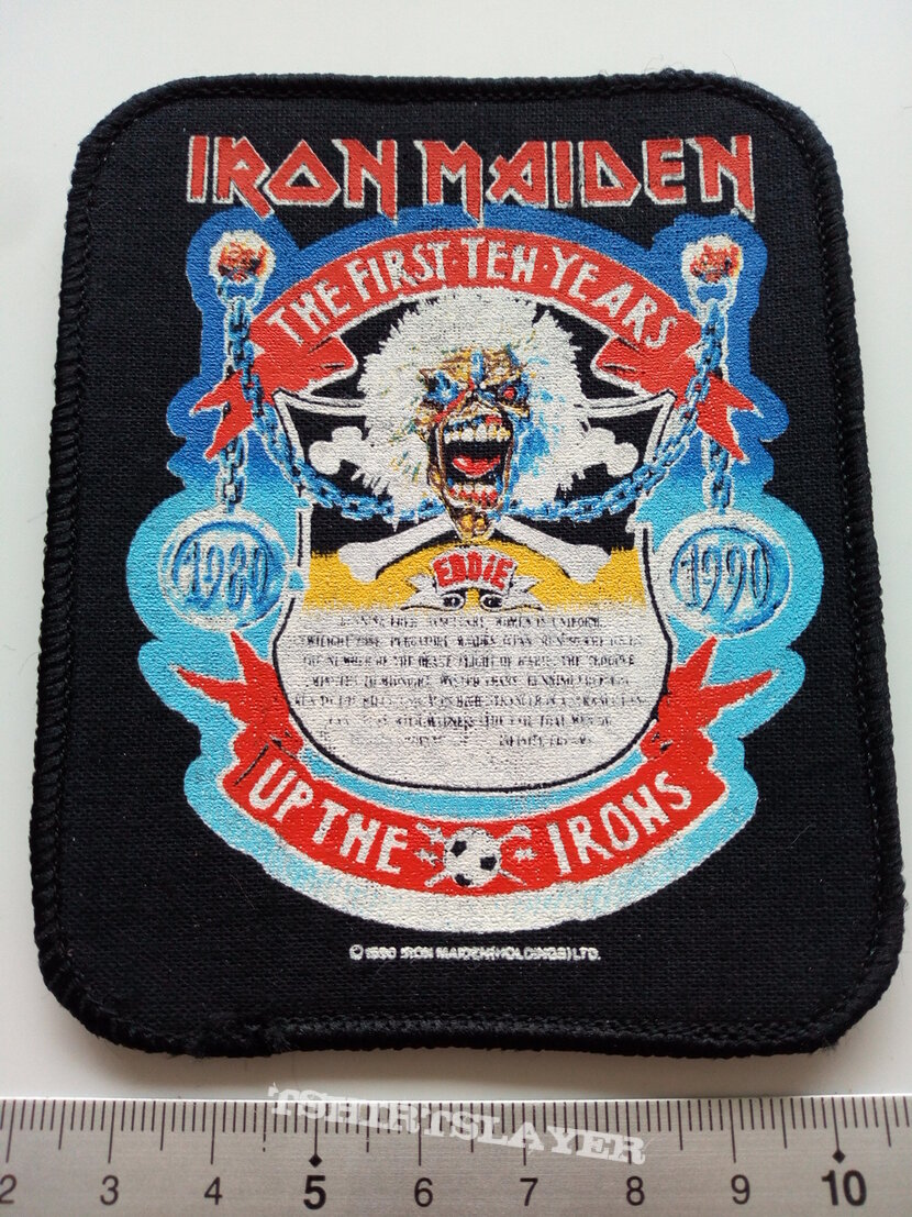  Iron Maiden the first ten years patch 2 --1990 8 x 10 cm brandnew