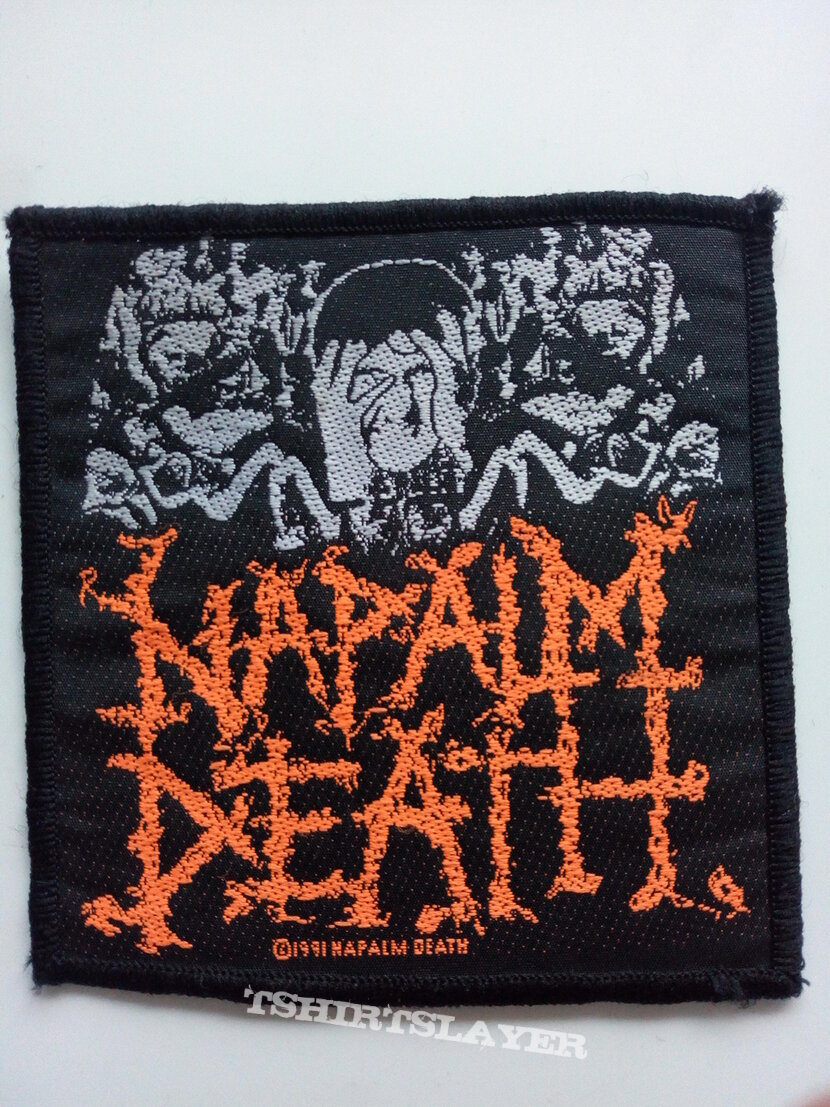 Napalm Death - official 1991  From Enslavement To Obliteration  patch used740