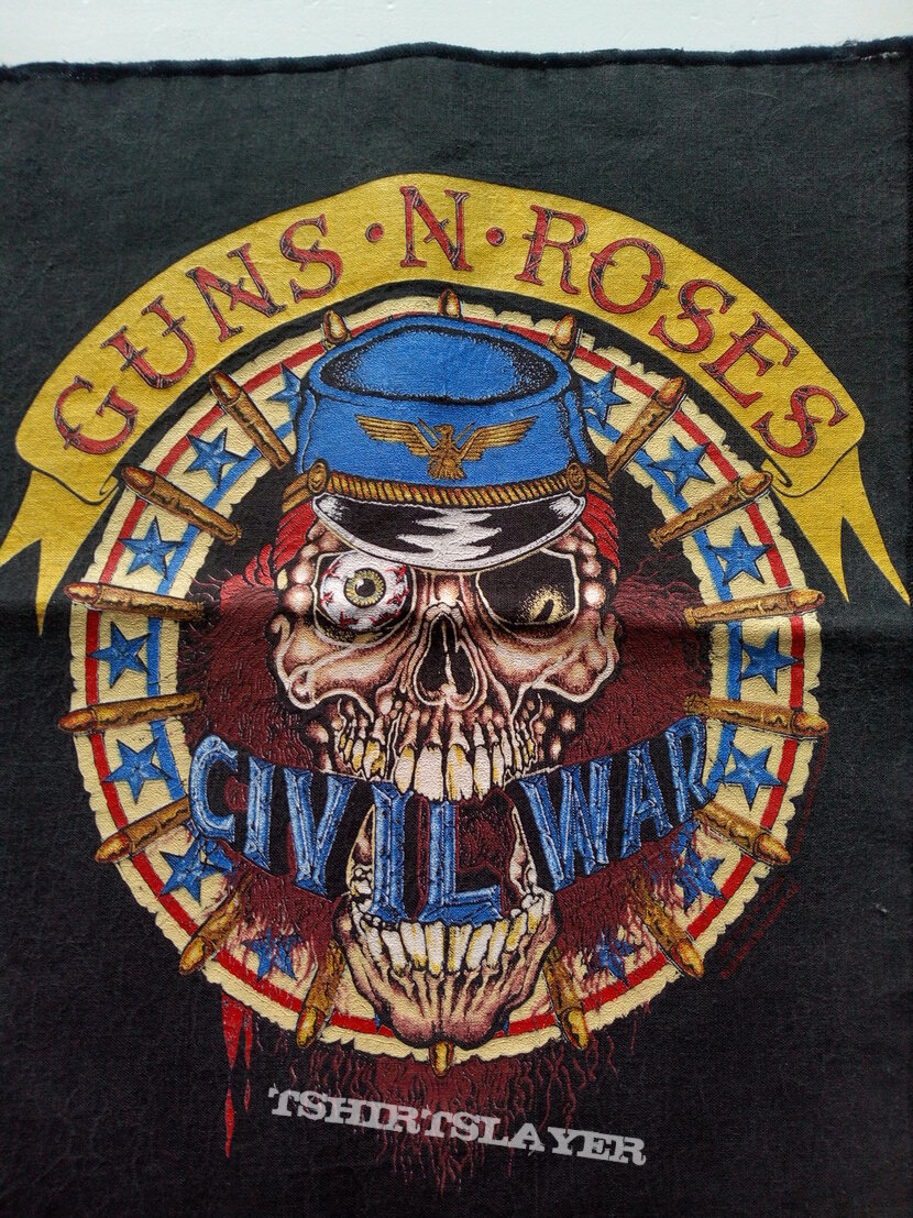Guns N&#039; Roses Civil War official 1991 backpatch bp 105