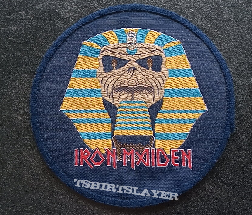 Iron Maiden official 1984 Powerslave patch 367 dark blue border