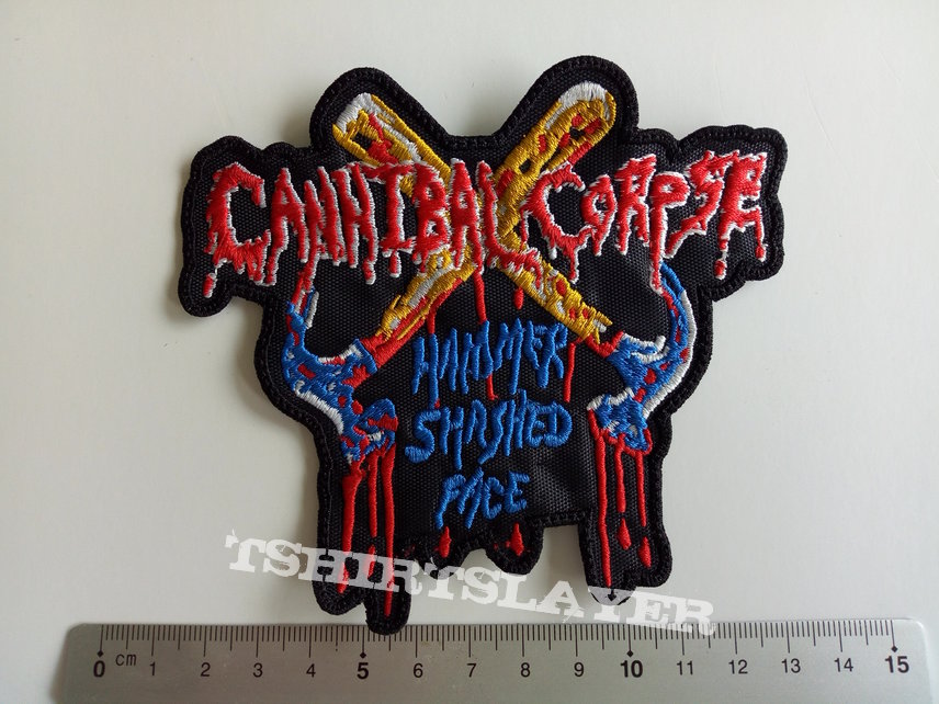 Cannibal Corpse  shaped patch c25  hammer smashed face 