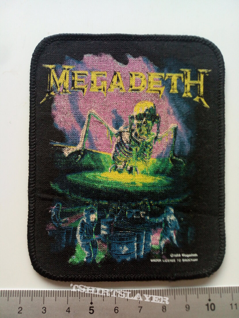 Megadeth no more mr nice guy  1989 patch 22   --- 8 x 10.5 cm