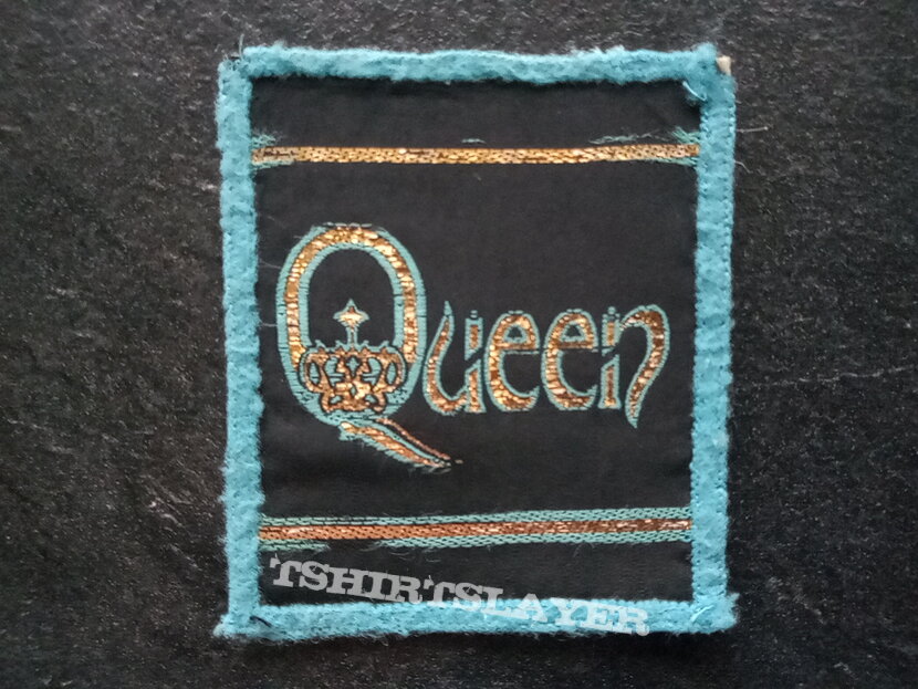 Queen    old 70&#039;s  patch qu11  Queen logo with gold thread