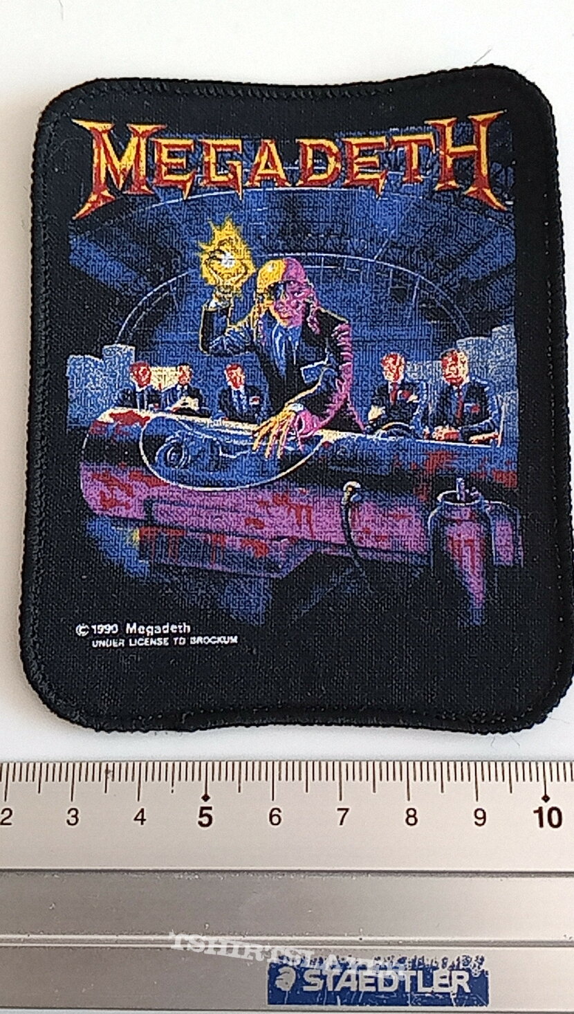 MEGADETH 1990 rust in peace   patch 15 new 10x8 cm round corners