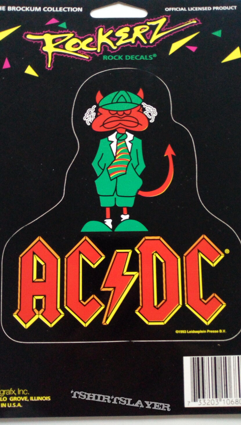  AC/DC official 1993 shaped sticker 12.5 x 14.5 cm no5