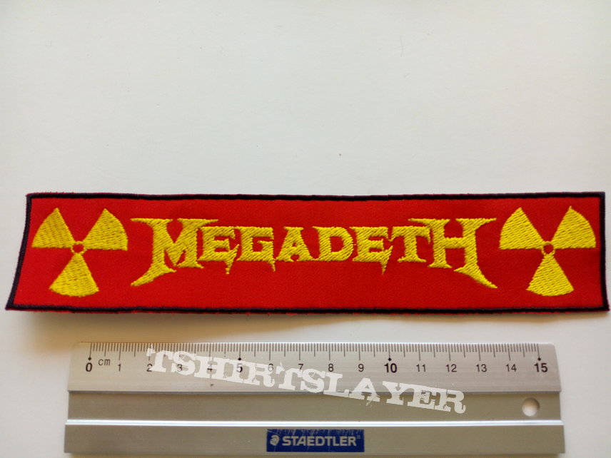 Megadeth strip patch 63   size 4 x 19.5 cm