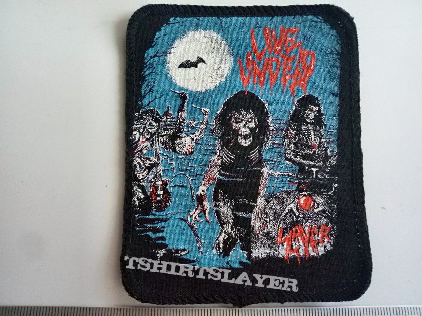 SLAYER live undead original 80&#039;s patch 68 new 11 X 9 cm  