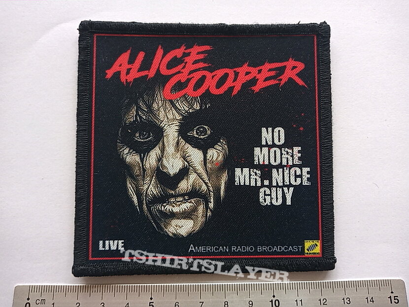 Alice Cooper no more mr. nice guy  printed patch c121