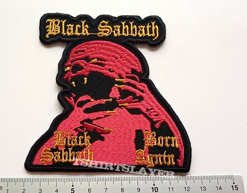 Black Sabbath shaped born again patch 18