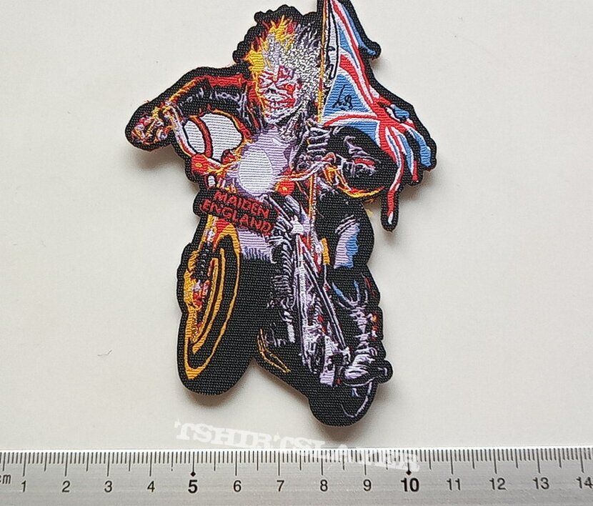 Iron Maiden ltd shaped maiden england patch 311 + silver print