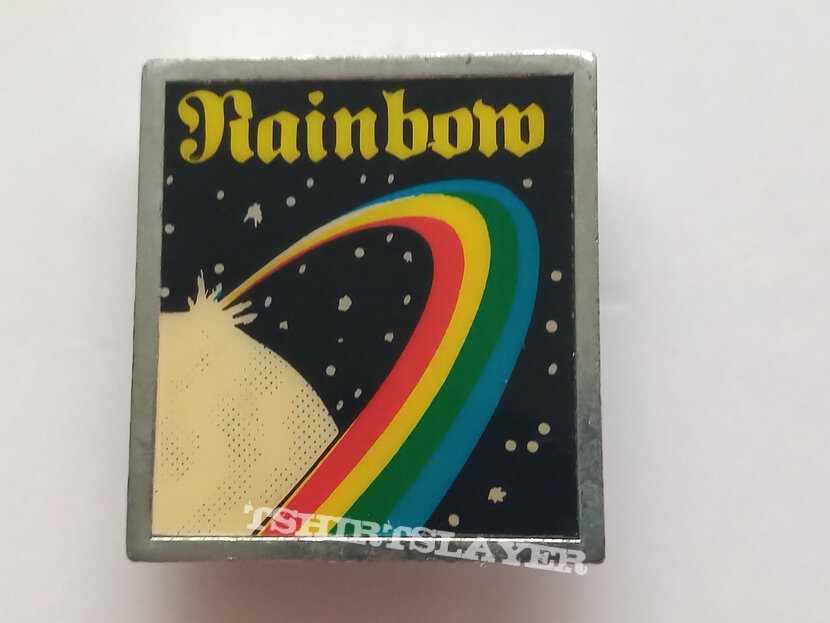 Rainbow old down to earth pin badge no1