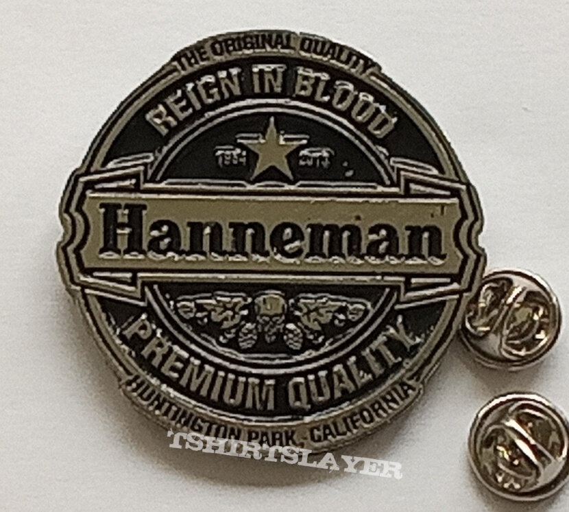 Slayer reign in blood  Hanneman  metal  pin badge speld n9