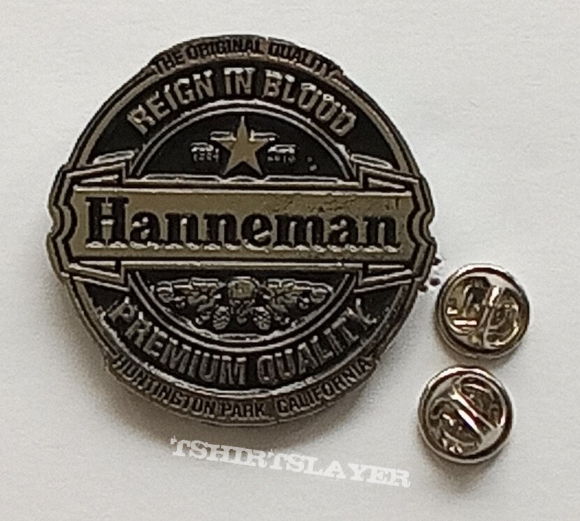 Slayer reign in blood  Hanneman  metal  pin badge speld n9