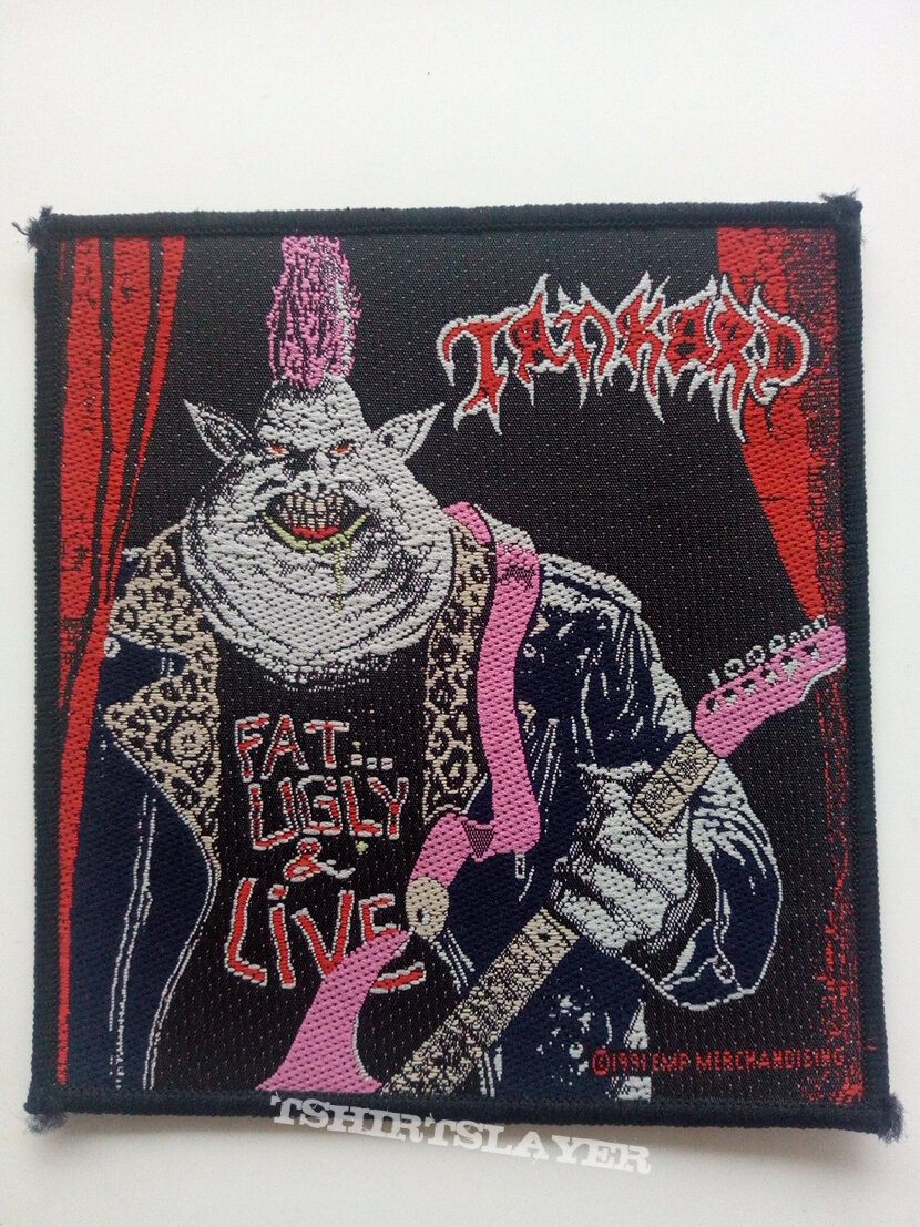 Tankard official 1991 fat ugly &amp; live patch t133
