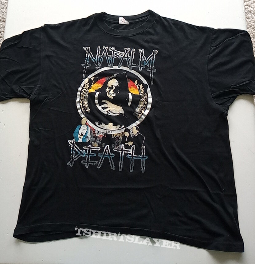 Napalm Death the how chuffed ... uk &amp; european 1990 tour t shirt